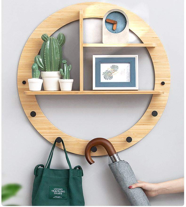 Wall Hanging Hook Storage Shelf