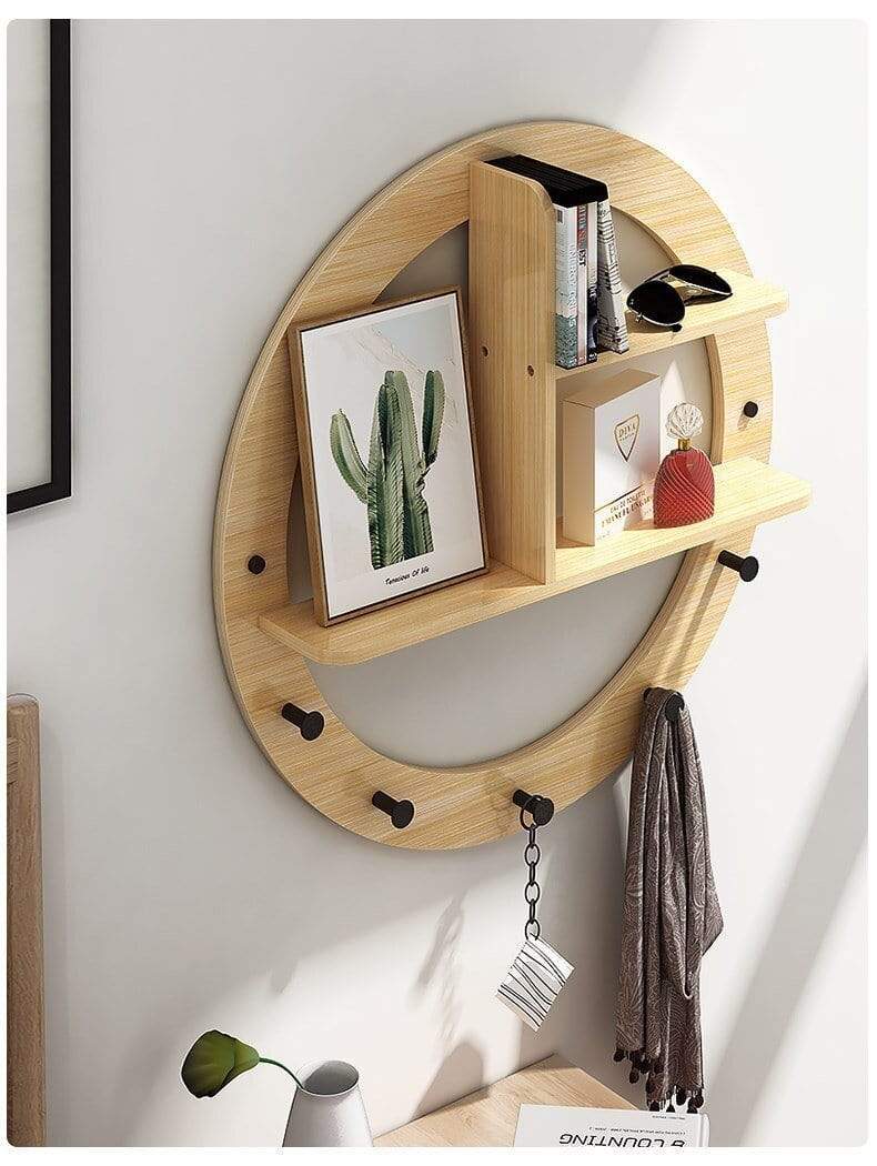 Wall Hanging Hook Storage Shelf