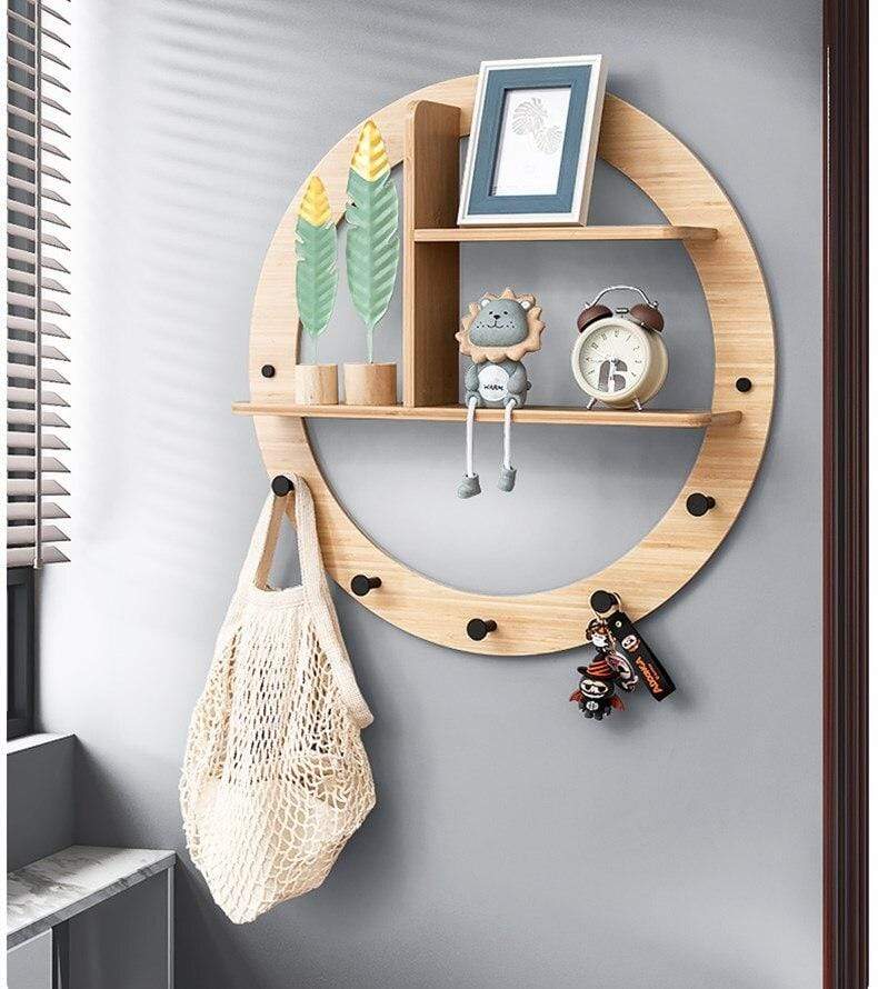 Wall Hanging Hook Storage Shelf