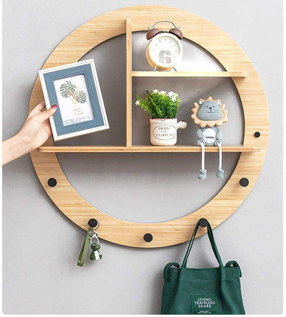 Wall Hanging Hook Storage Shelf