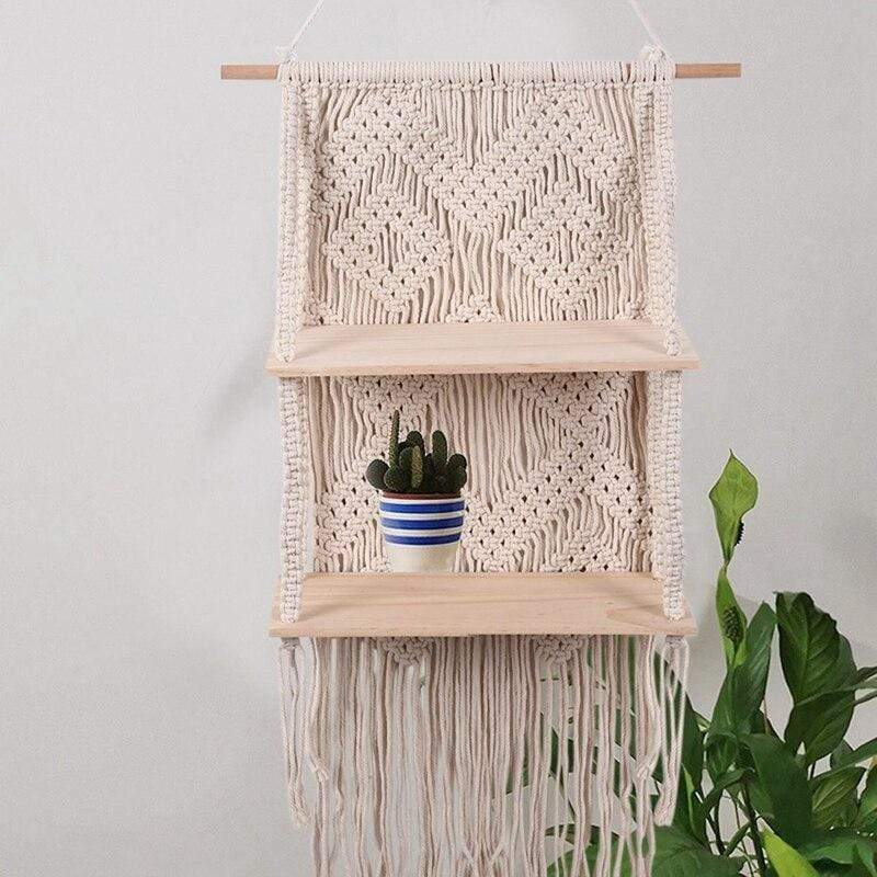 Wall Hanging Shelf Macrame