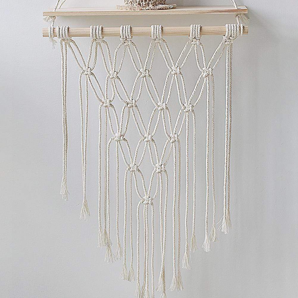 Wall Macrame Tapestry Shelf