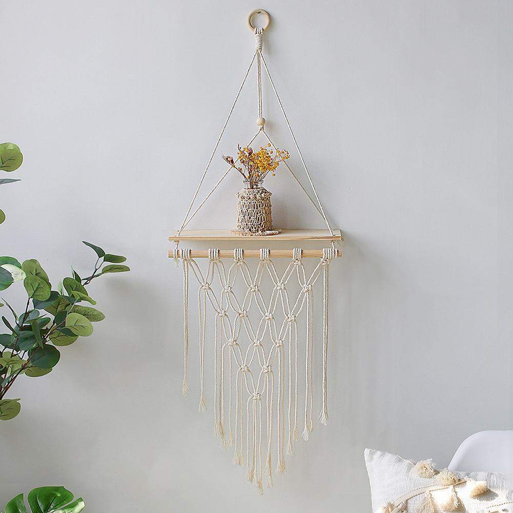 Wall Macrame Tapestry Shelf