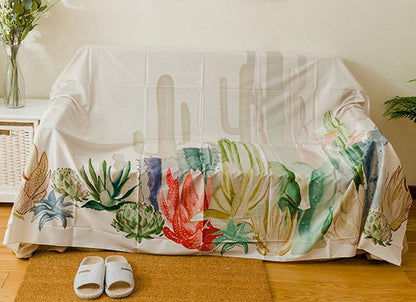 Watercolor Cactus Tapestry