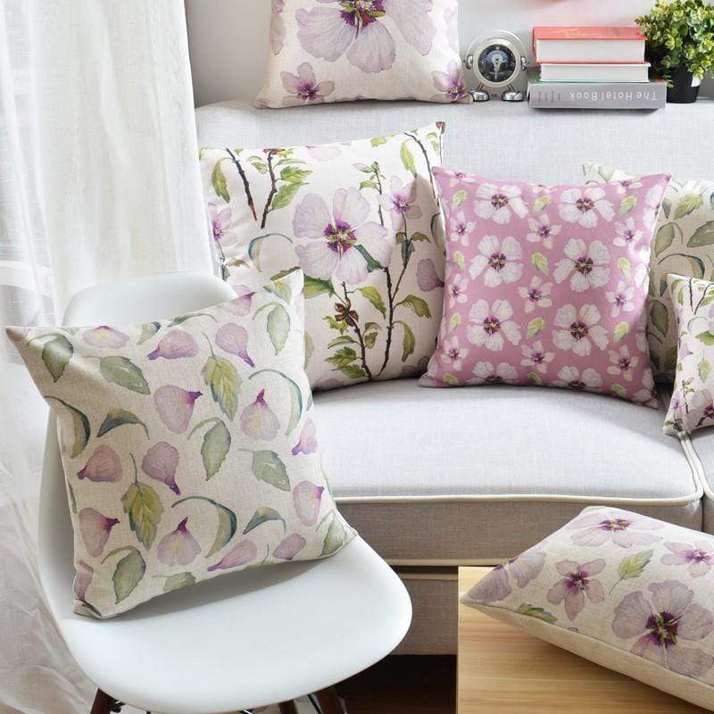 Watercolor Floral Petals Cushions Cover