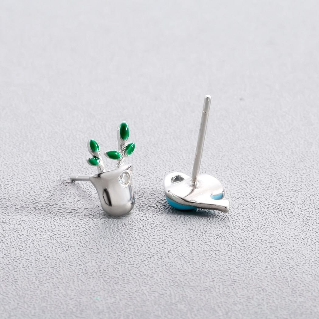 pot plant earrings Watering Pot Plant Stud Earrings – BAJE HOME