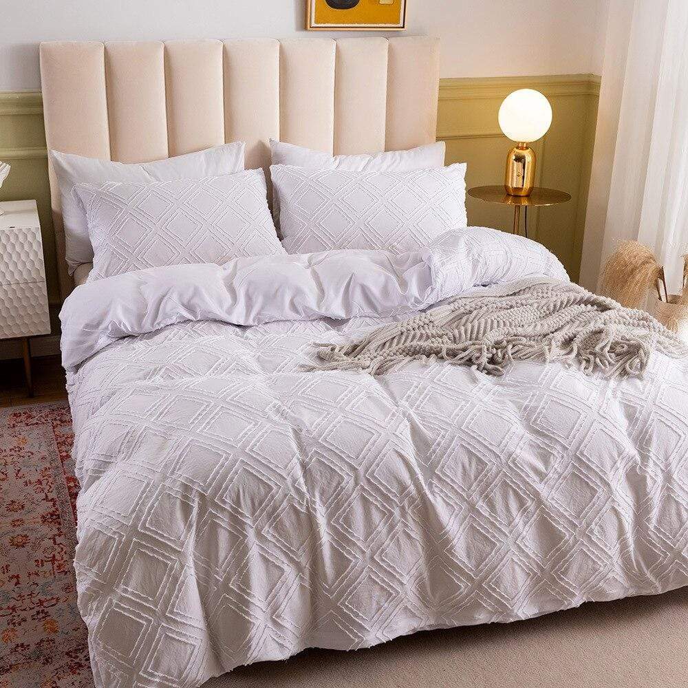 Wavy White Bedding Set Duvet Covers & Sets