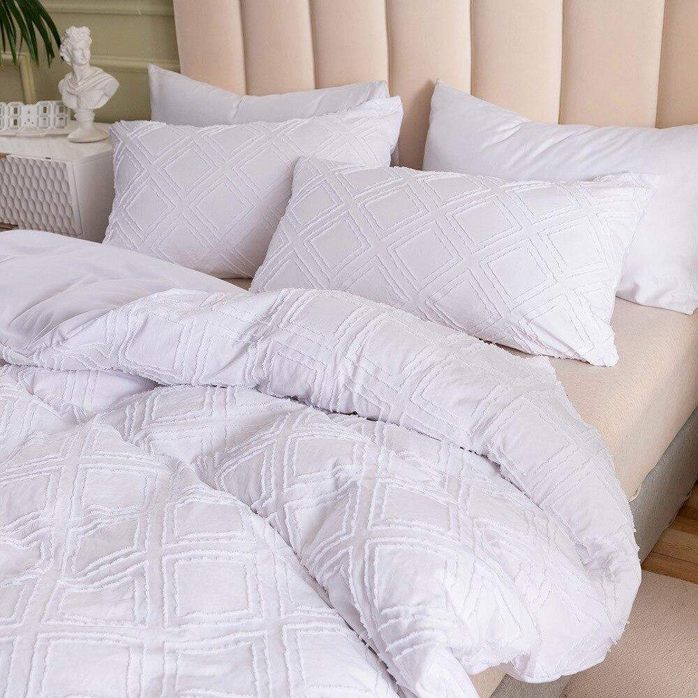 Wavy White Bedding Set Duvet Covers & Sets