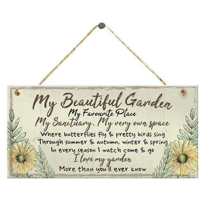 Welcome To My Garden Sign