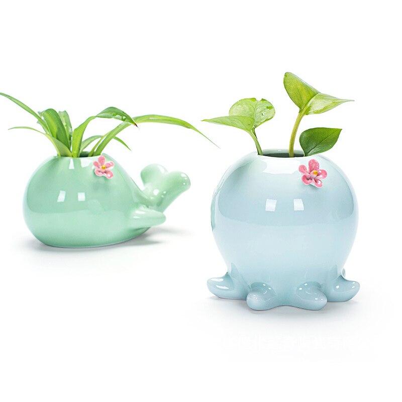 Whale & Octopus Flower Pot