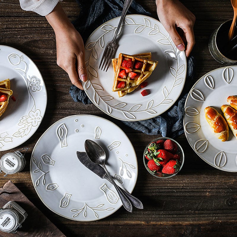 White Antique Plates