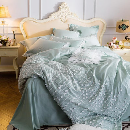 White Lace Garden Duvet Cover Set