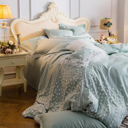 White Lace Garden Duvet Cover Set