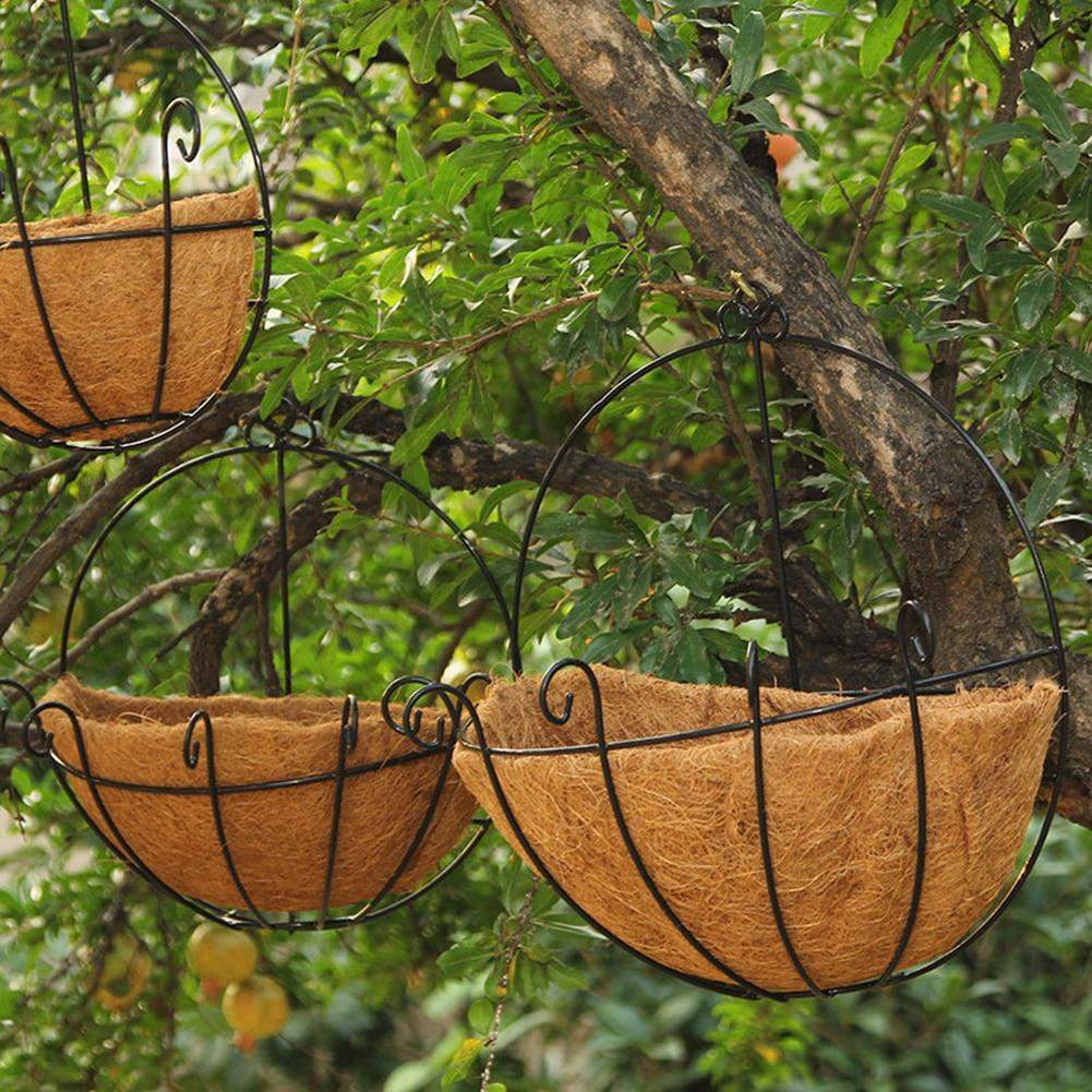 Wicker Rattan Hanging Flower Basket