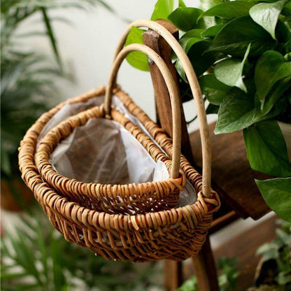 Wicker Wall Hanging Flower Basket