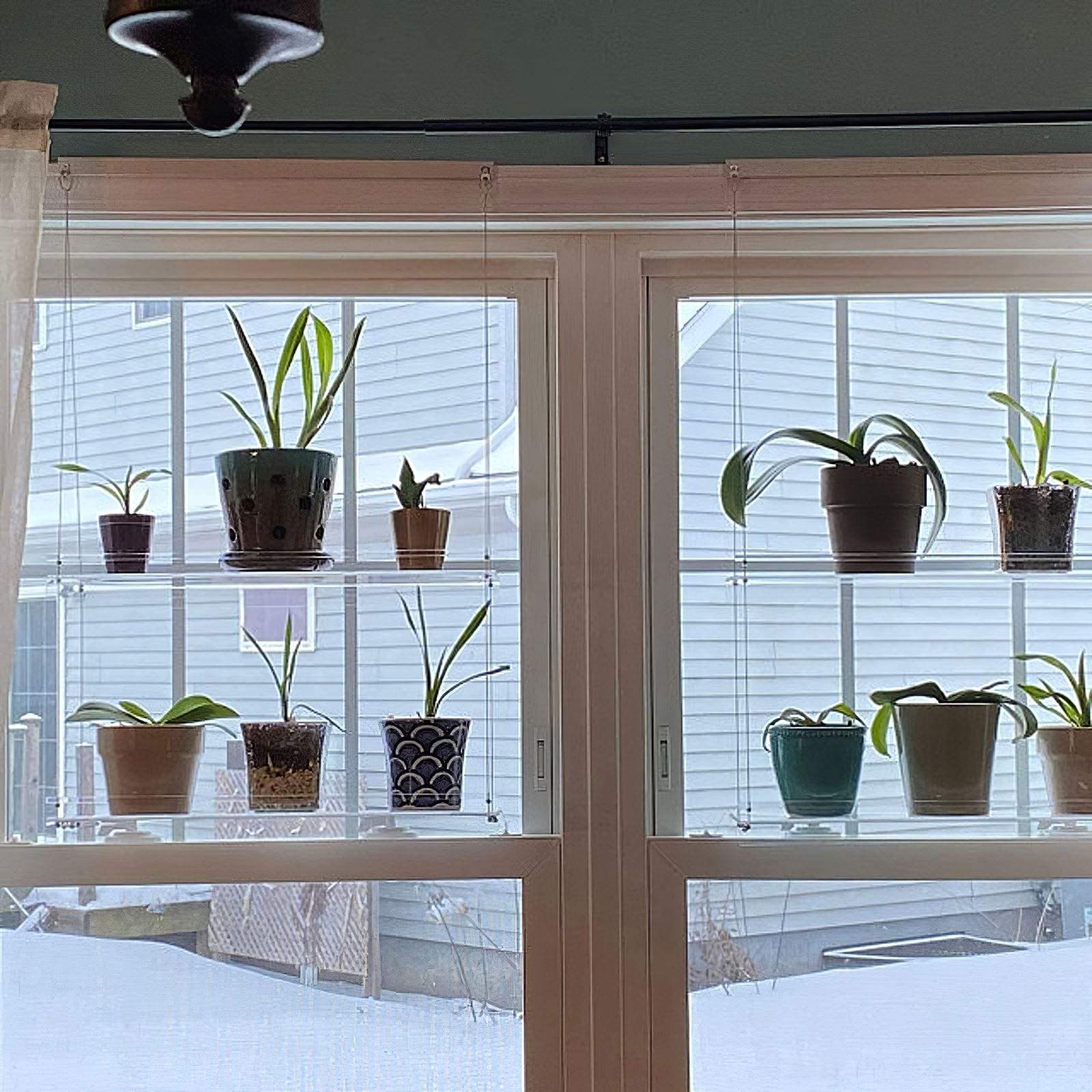 hanging shelves for plants in window Window Plant Shelf – BAJE HOME