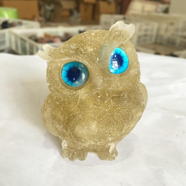 Wise Owl Crystal Quartz Carvings