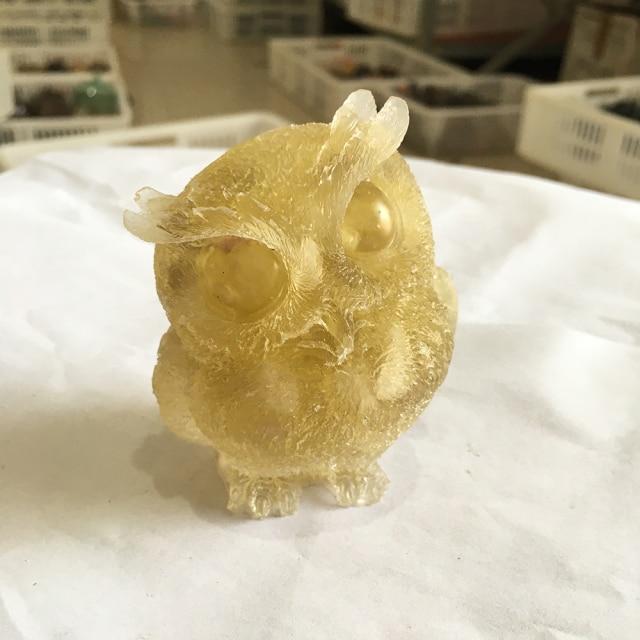 Wise Owl Crystal Quartz Carvings