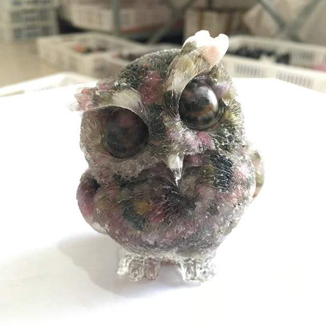 Wise Owl Crystal Quartz Carvings