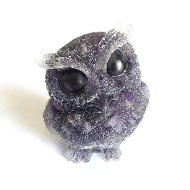 Wise Owl Crystal Quartz Carvings