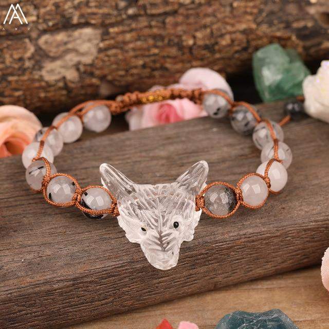 Wolf Quartz Crystal Bracelets