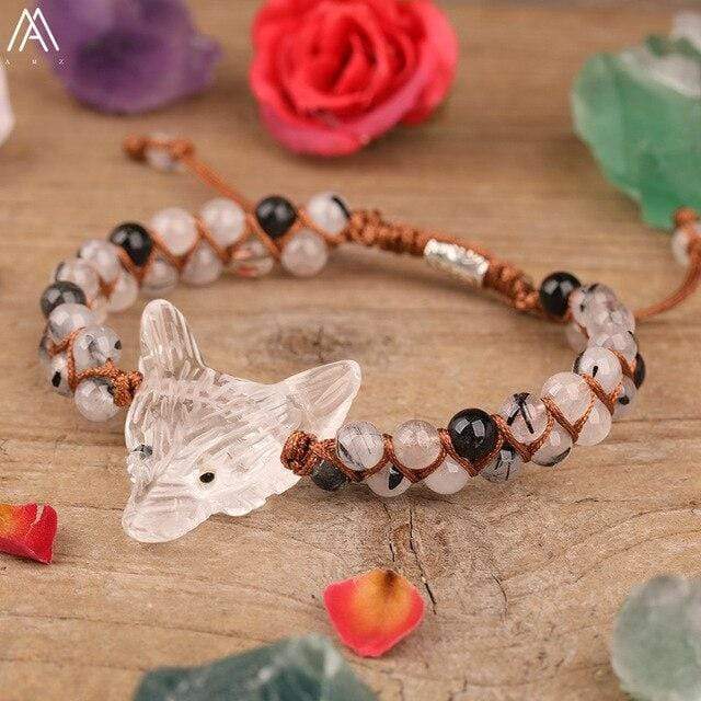 Wolf Quartz Crystal Bracelets