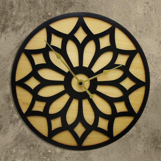 Wooden Lotus Flower Clock