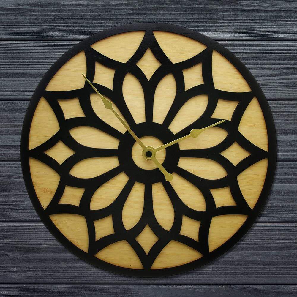 Wooden Lotus Flower Clock