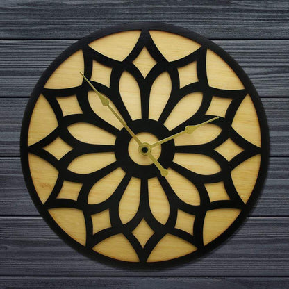 Wooden Lotus Flower Clock