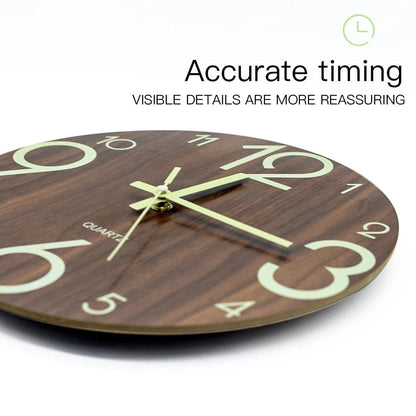 Wooden Luminous Wall Clock