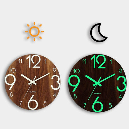 Wooden Luminous Wall Clock