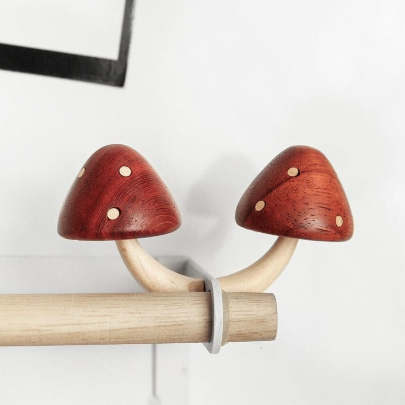 Wooden Mushroom Fridge Magnet