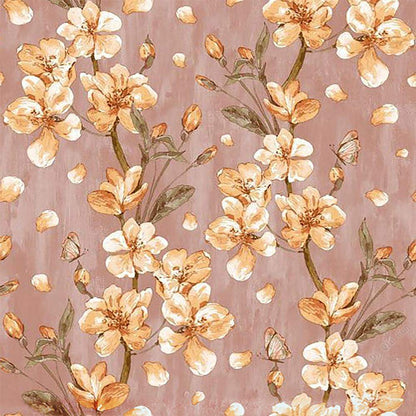 Yellow Floral Self-Adhesive Wallpaper Wallpapers