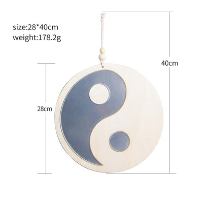 Yin & Yang Wooden Mirror