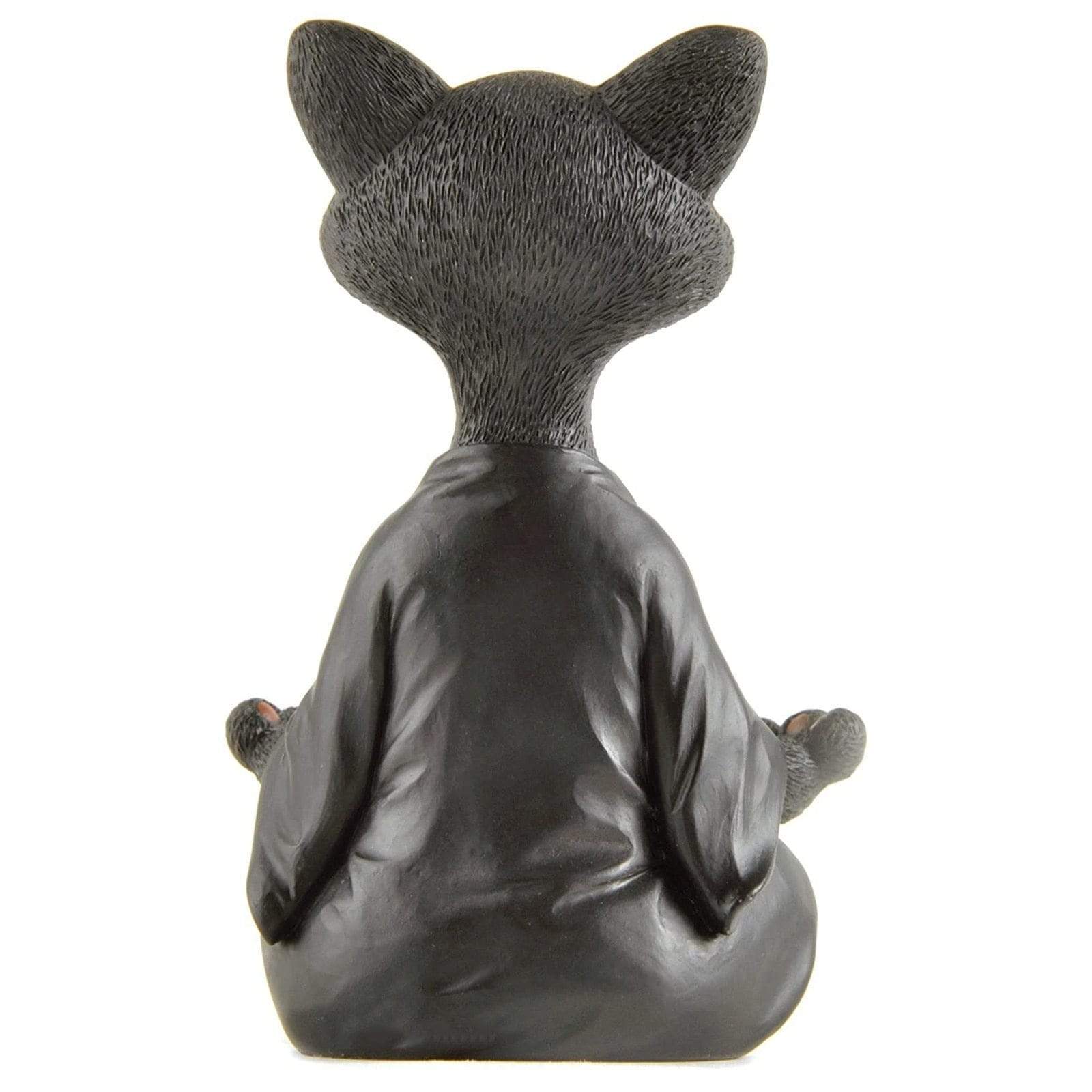 Zen Meditating Buddha Cat Figurine