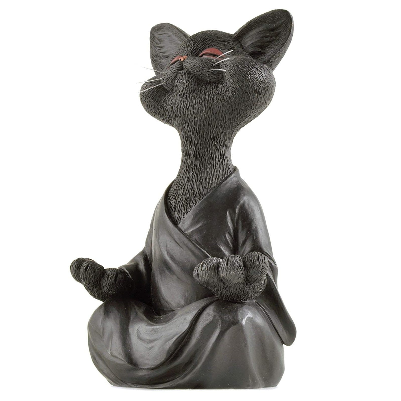 Zen Meditating Buddha Cat Figurine