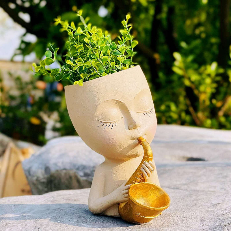 Trumpet Girls Flower Pot