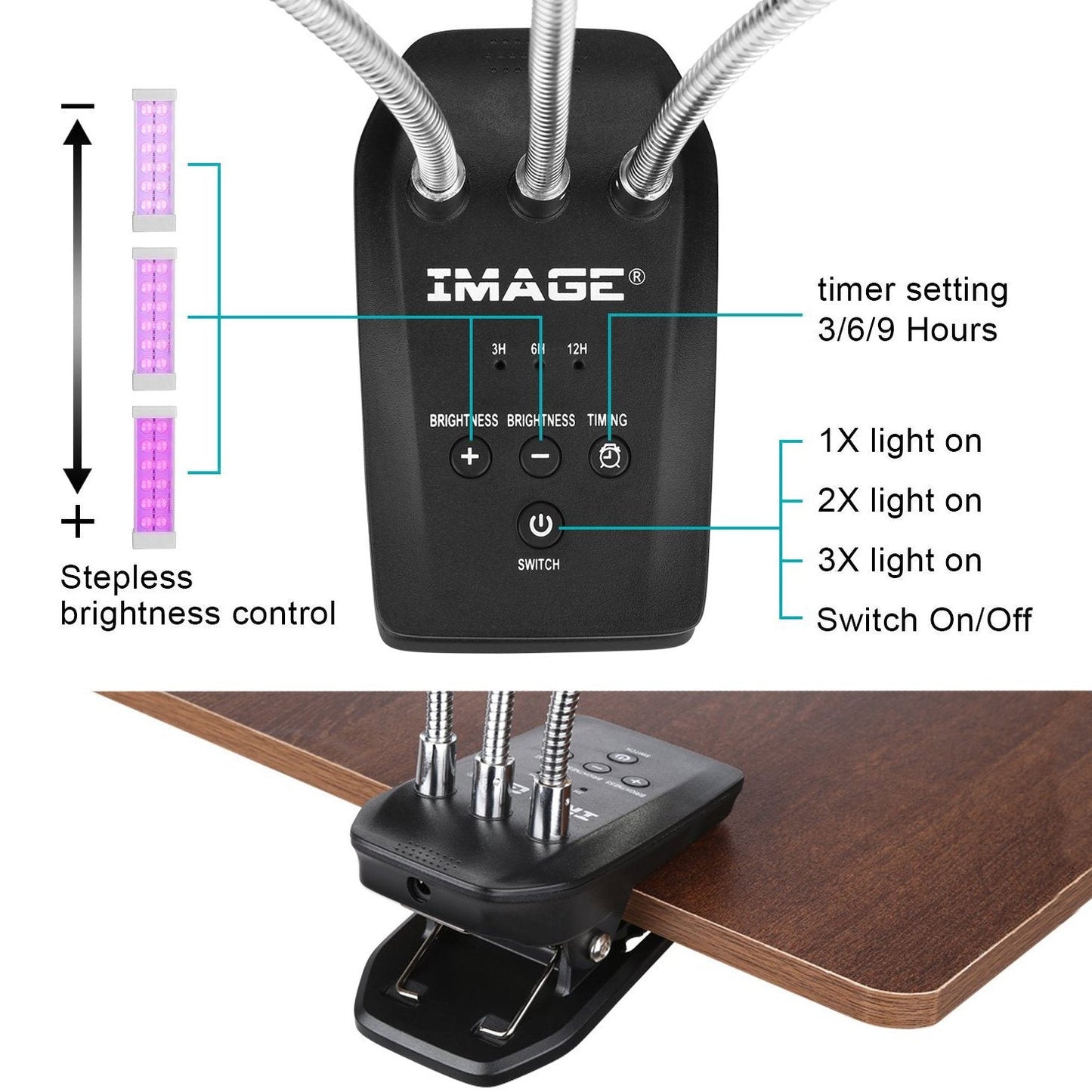 Adjustable 3-Head Grow Lights for Indoor Plants with Timer __stock:50 Garden & Patio refund_fee:1800 Warranty