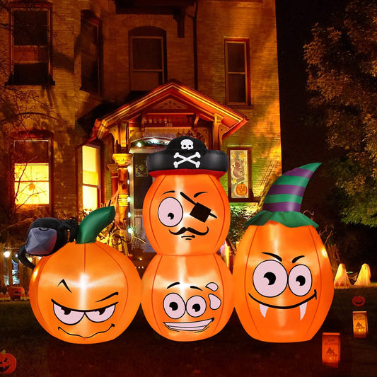 AGPTEK 4.9 Ft. Halloween Pumpkin Outdoor Decoration __stock:50 Holiday Decor & Apparel Low stock refund_fee:1200