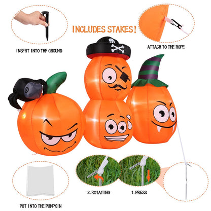 AGPTEK 4.9 Ft. Halloween Pumpkin Outdoor Decoration __stock:50 Holiday Decor & Apparel Low stock refund_fee:1200