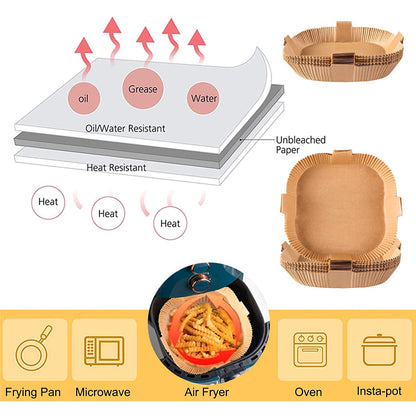 100-Pack: Air Fryer Disposable Paper Liners __stock:200 Kitchen & Dining refund_fee:1200