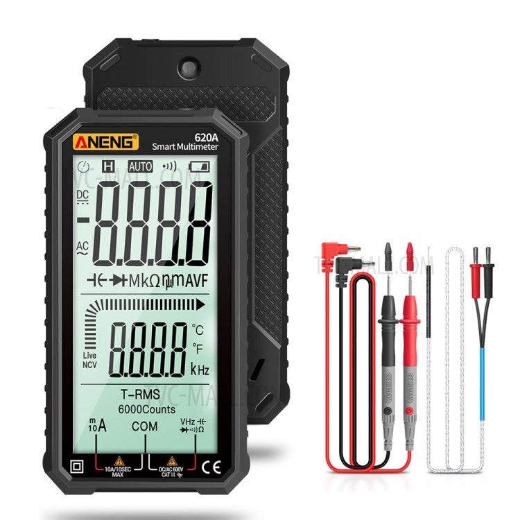 ANENG 4.7-Inch LCD Display 6000 Count AC/DC Digital Multimeter Black __stock:200 Home Improvement refund_fee:1200 Warranty