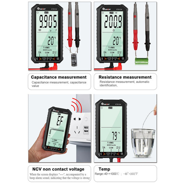 ANENG 4.7-Inch LCD Display 6000 Count AC/DC Digital Multimeter __stock:200 Home Improvement refund_fee:1200 Warranty