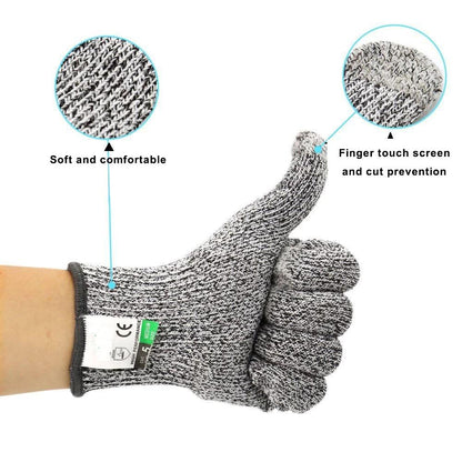 Anti-Cut Gloves 5 Grade Safety Cut Proof Stab Resistant Stainless Steel __stock:500 Home Improvement refund_fee:800