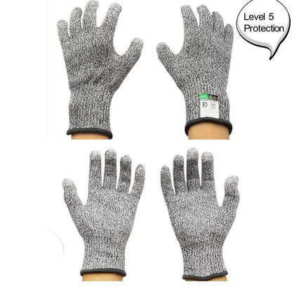 Anti-Cut Gloves 5 Grade Safety Cut Proof Stab Resistant Stainless Steel __stock:500 Home Improvement refund_fee:800