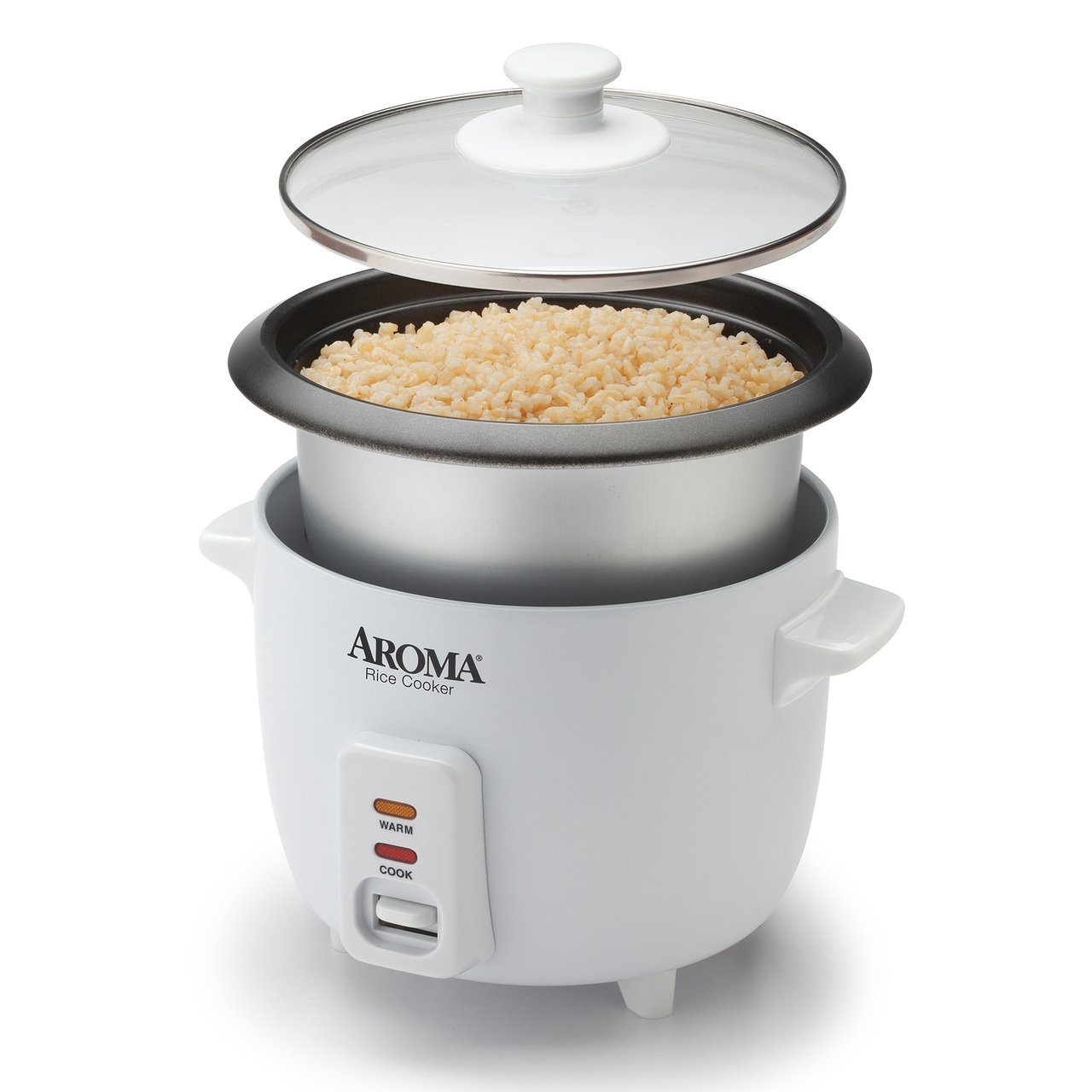 Aroma 6-Cup 1.5Qt. Non-Stick Rice Cooker (Refurbished) __stock:700 Kitchen & Dining refund_fee:1200 Refurbished Warranty