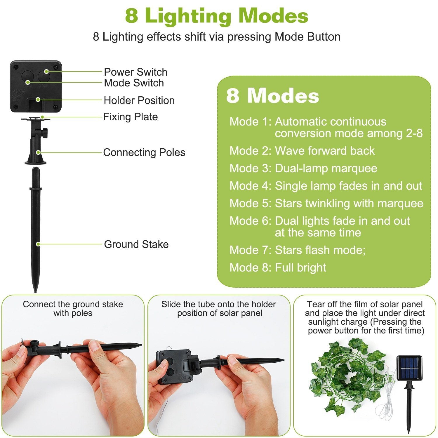 Artificial Ivy Leaves String Lights __stock:50 Low stock Outdoor Lighting refund_fee:800 Warranty