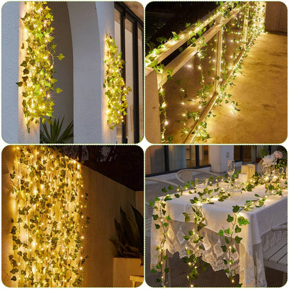 Artificial Ivy Leaves String Lights __stock:50 Low stock Outdoor Lighting refund_fee:800 Warranty