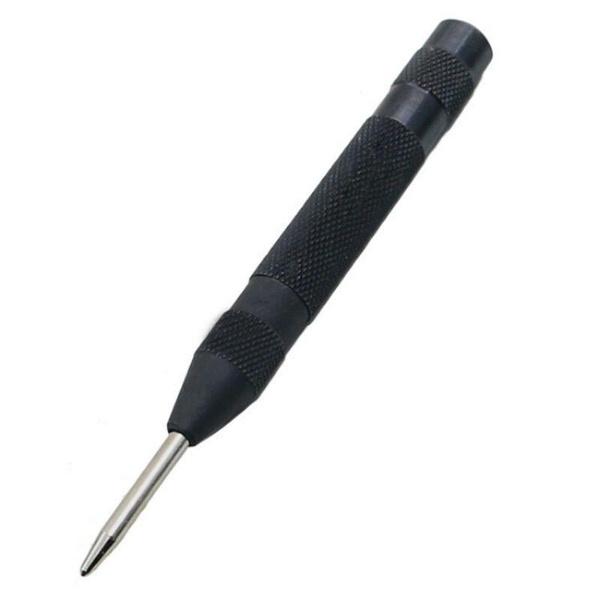 Automatic Center Pin Punch Strike Spring Loaded Marking Starting Holes Tool Black __stock:500 Home Improvement refund_fee:800