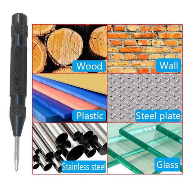 Automatic Center Pin Punch Strike Spring Loaded Marking Starting Holes Tool __stock:500 Home Improvement refund_fee:800